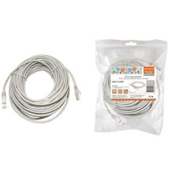 Патч-корд народный U/UTP Cat 5e 4PR 24AWG PVC, литой 15 м, серый