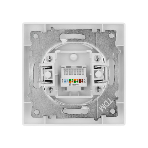 Розетка компьютерная RJ45 белая 