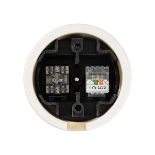Розетка телефонная RJ11 + компьютерная RJ45 сл. кость «Болонь» TDM