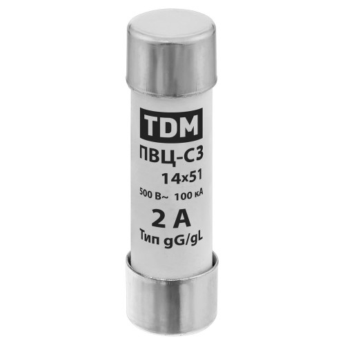 Плавкая вставка ПВЦ-С3 14х51 2А TDM