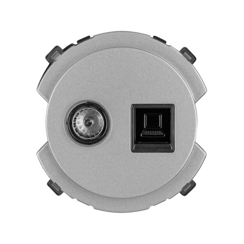 Розетка компьютерная RJ45 + TV розетка оконечная платина, 