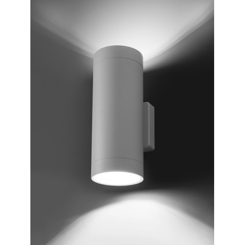 Светильник настенный LED, Тубо, 2х6 Вт, 4000 К, H252 мм, алюм./бел., вверх/вниз, IP65, TDM