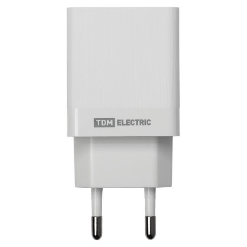 Сетевое зарядное устройство, СЗУ 7, Quick Charge 3.0, 3 А, 2 USB, белый, TDM