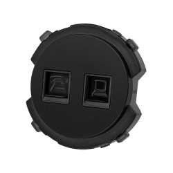 Розетка телефонная RJ11 + компьютерная RJ45 агат,