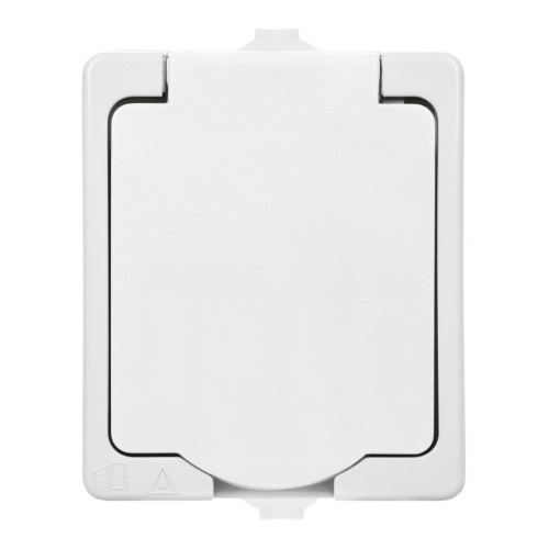 Розетка 2П+З открытой установки IP54 16А белая 
