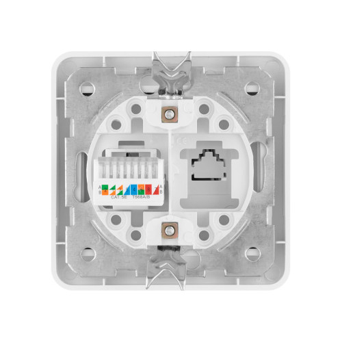 Розетка компьютерная RJ-45 белая 