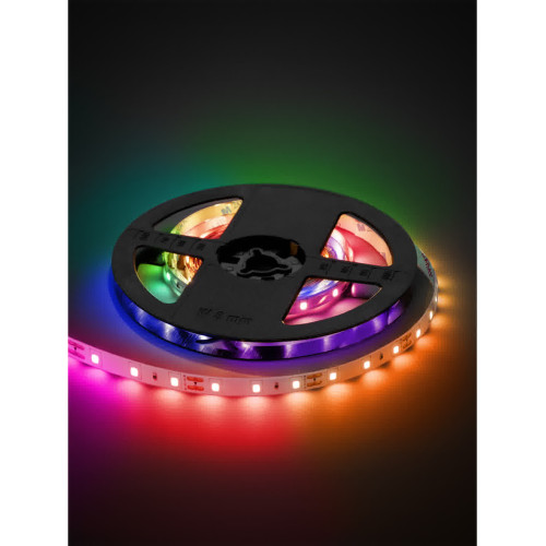 Комплект светодиодной ленты SMD5050-30 LED/м-12 В-7,2 Вт/м-IP65-RGB (3 м), 18 Вт, IR-контроллер TDM