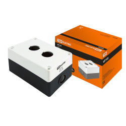Корпус КП102 для кнопок, 2 места, белый, IP54 TDM