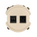 Розетка телефонная RJ11 + компьютерная RJ45 шампань, 