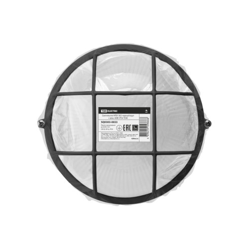 Светильник НПБ1302 черный/круг с реш. 60Вт IP54 TDM