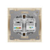 Розетка телефонная RJ11 + компьютерная RJ45 сл. кость 