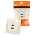 Розетка 2USB порт 2,1А 5В сл. кость 
