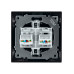 Розетка компьютерная двойная RJ45 графит 