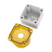 Корпус КП101 c козырьком для кнопок, 1 место, ABS желтый, IP66 TDM