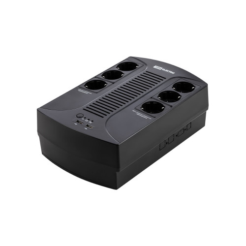Источник бесперебойного питания ИБП 850 ВА 6 розеток +2USB TDM