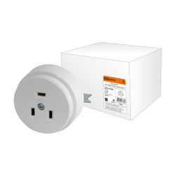 Розетка РШ 32А 250В 2Р+РЕ СУ белая TDM