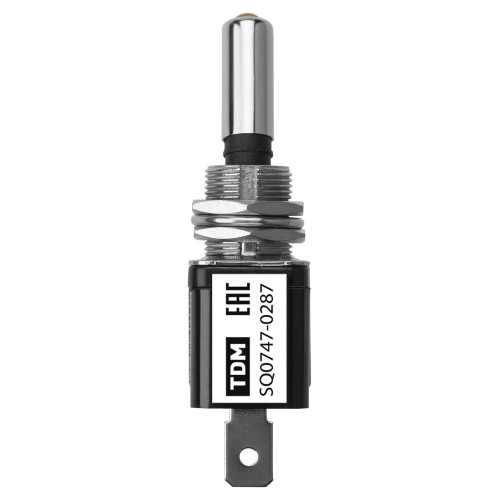 Выключатель-тумблер ASW-07D 1P 12В AC/DC 25А (3c) ON-OFF с фиксацией с желтой LED подсветкой TDM