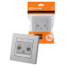 Розетка компьютерная двойная RJ45 серебр. металлик 