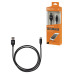 Дата-кабель, ДК 8, USB - USB Type-C, 1 м, тканевая оплетка, черный, TDM