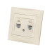 Розетка телефонная RJ11 + компьютерная RJ45 сл. кость 