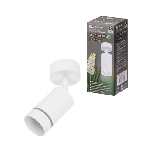Светильник-спот поворотный LED, 7 Вт, 230 В, 50 Гц, 4000К, IP20, 