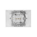 Розетка двойная 2П+З 16А 250В IP44 с защ. шт. с крышкой белая 