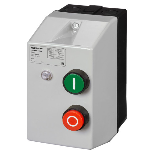 Контактор КМН11860 18А в оболочке с индикатором Ue=220В/АС3 IP54 TDM