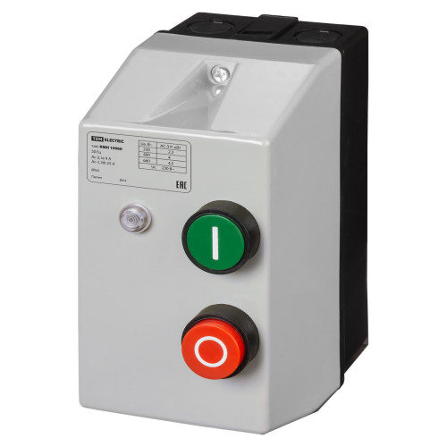 Контактор КМН10960 9А в оболочке с индикатором Ue=220В/АС3 IP54 TDM