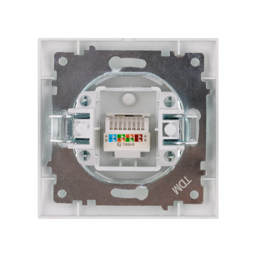 Розетка компьютерная RJ45  серебр. металлик 