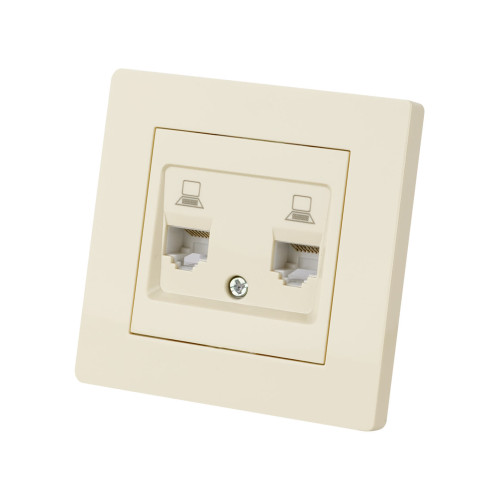 Розетка компьютерная двойная RJ45 сл. кость 