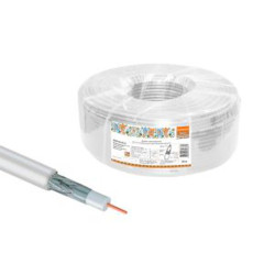 Кабель коаксиальный RG 6 CCS (100м) для внутр. прокладки белый народный