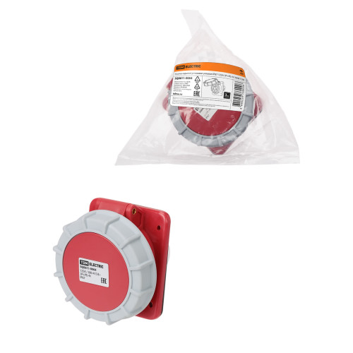 Розетка скрытой установки угловая IP67 125А 3Р+РЕ+N 380В TDM