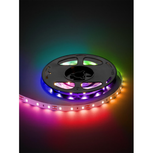 Комплект светодиодной ленты SMD5050-30 LED/м-12 В-7,2 Вт/м-IP65-RGB (1 м), 12 Вт, IR-контроллер TDM