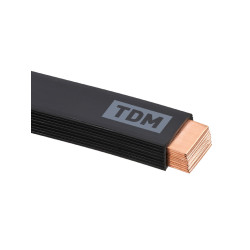 Шина медная гибкая изолированная ШМГ 10х(100х1), 2м, TDM