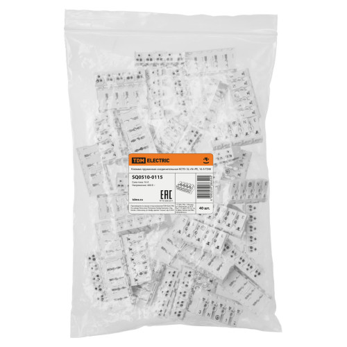 Клемма пружинная соединительная КСП5-3L+N+PE, 16 A TDM