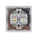 Розетка телефонная RJ11 + компьютерная RJ45 серебр. металлик 