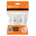 Розетка телефонная RJ11 + компьютерная RJ45 перламутр 