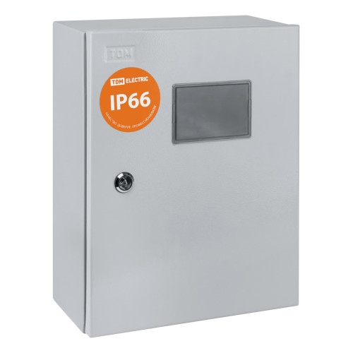 Корпус металлический ЩУ-1ф/1-0-12 IP66 (ЩУРН-1/12 IP66) (395х310х165) TDM