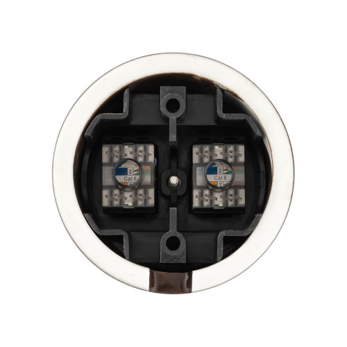 Розетка двойная компьютерная RJ45 коричневая «Болонь» TDM