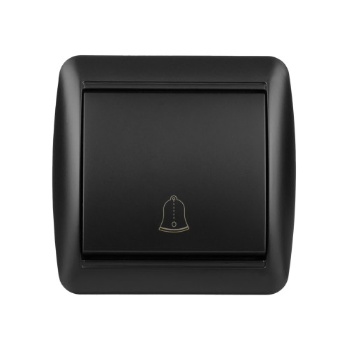 Кнопка звонковая открытой установки IP44 6А графит 