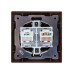 Розетка телефонная RJ11 + компьютерная RJ45 венге 