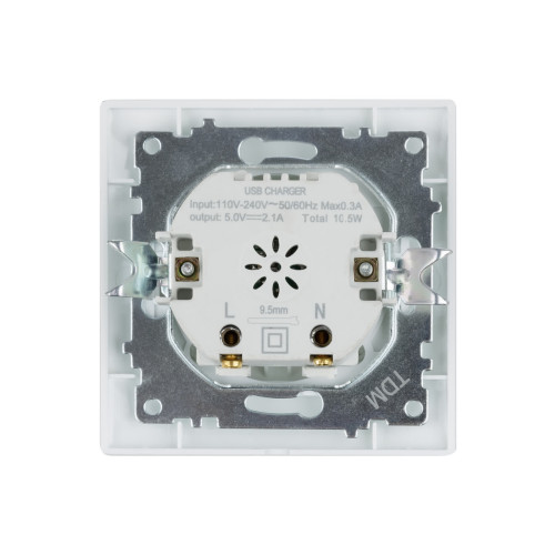 Розетка 2USB порт 2,1А 5В белая 