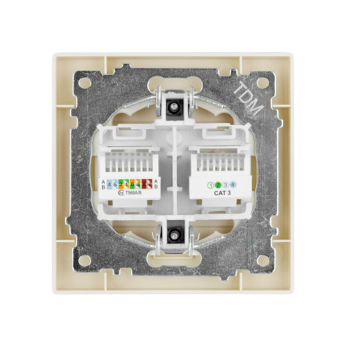 Розетка телефонная RJ11 + компьютерная RJ45 сл. кость 
