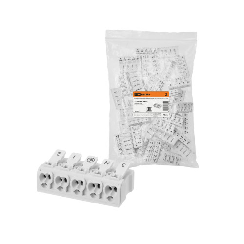 Клемма пружинная соединительная КСП5-3L+N+PE, 16 A TDM