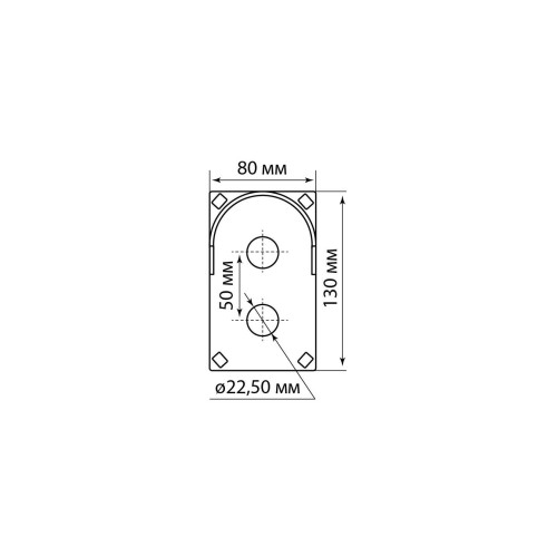 Корпус КП102 c козырьком для кнопок, 2 места, ABS желтый, IP66 TDM