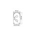 Корпус КП102 c козырьком для кнопок, 2 места, ABS желтый, IP66 TDM