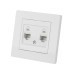Розетка компьютерная двойная RJ45 белая 
