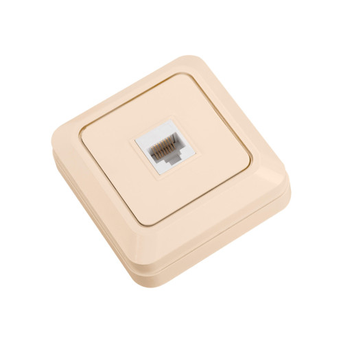 Розетка компьютерная (RJ-45) открытой установки IP20, сл. кость 