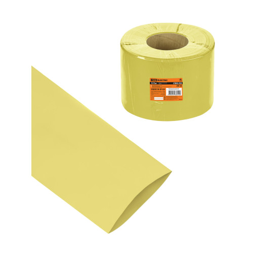 Термоусаживаемая трубка ТУТнг 80/40 желтая (25 м/ролл) TDM