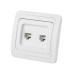 Розетка компьютерная RJ-45 + TФ (RJ-11) белая 